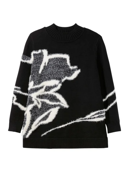 SHEEGO Pulover gri / negru alb