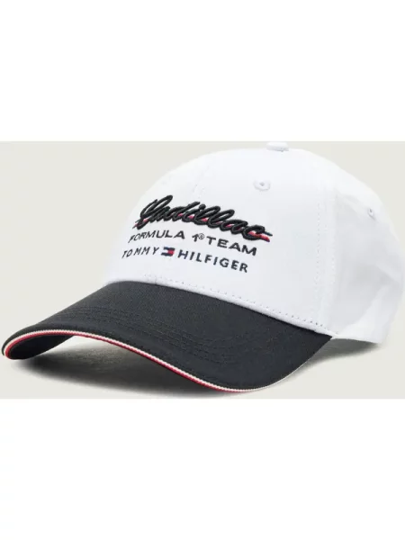 Tommy Hilfiger Șapcă baseball SCRIPT | Tommy Hilfiger X Cadillac Formula 1 Team alb