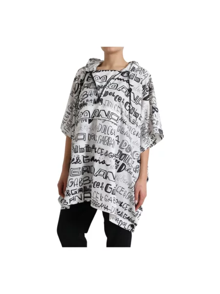 Bluza z kapturem Dolce And Gabbana z kapturem z nadrukiem biała