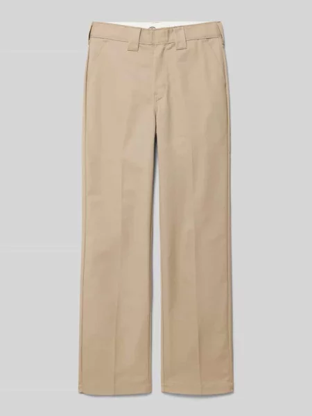 Spodnie materiałowe o kroju regular fit ze szlufkami na pasek model ‘WORK’ Dickies
