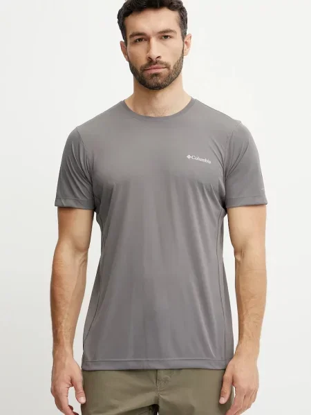 Спортна тениска Columbia Zero Rules с изчистен дизайн сиво