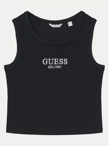 Guess Τοπ Regular Fit μαύρο