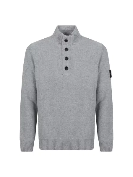 Sweter Stone Island z kamieniami szary