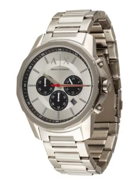 ARMANI EXCHANGE Ceas analogic roșu / negru / argintiu