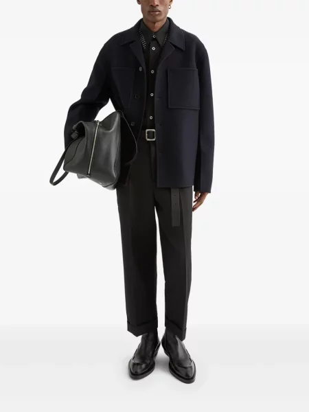 Geacă Jil Sander de lână albastru