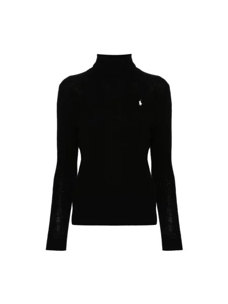 Sweter z dzianiny z wyhaftowanym logo Polo Ralph Lauren czarny