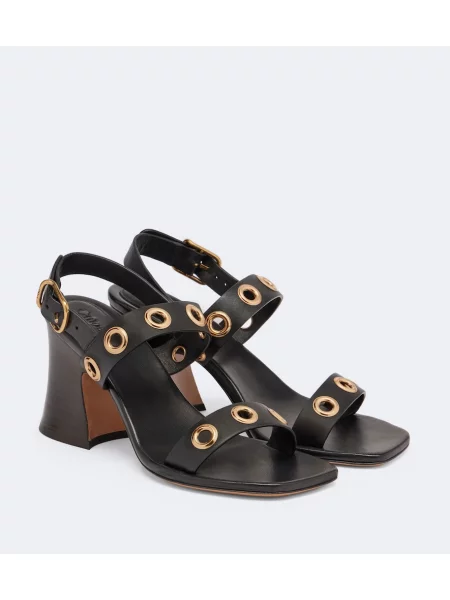 Sandale Chloé din piele negru