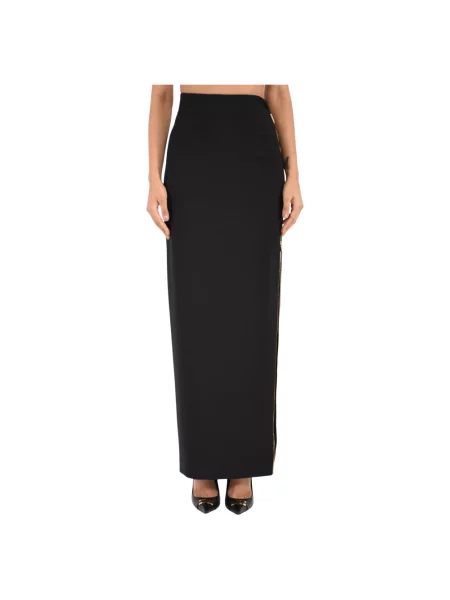 Maksi spódnica maxi Elisabetta Franchi z krepy czarna
