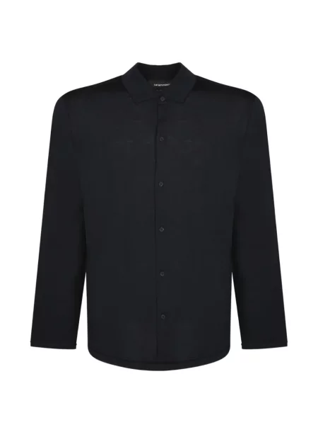 Cămașă Emporio Armani cu broderie negru