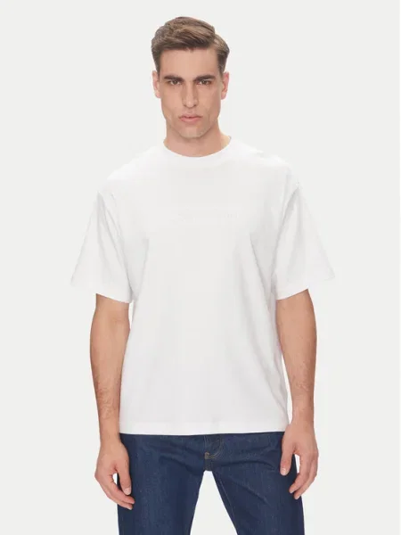 Тениска Calvin Klein с апликация бяло