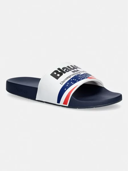 Blauer papuci alb