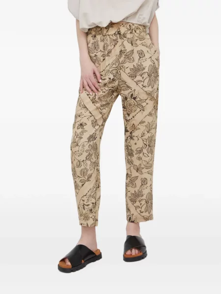 Pantaloni Sisley cu model floral cu imagine