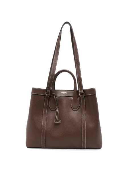 Geantă shopper Lancel din piele maro