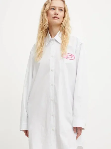 Diesel sukienka DRESS mini oversize biały