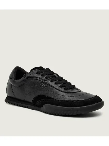 BOSS BLACK Teniși din piele Careton_Lowp_sdltb negru