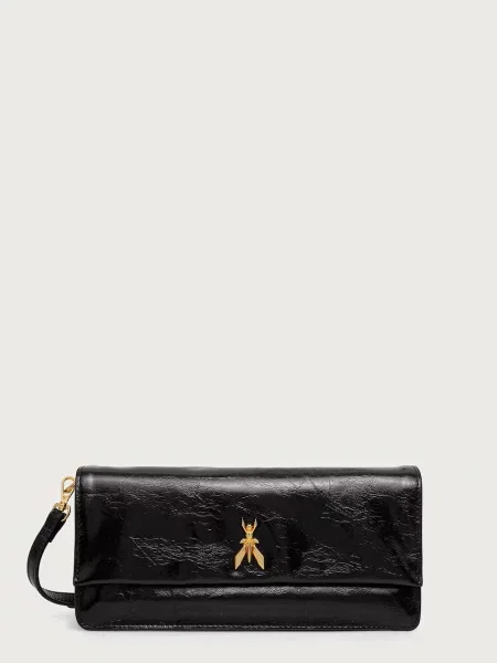 Patrizia Pepe geantă crossbody pentru femei din piele negru