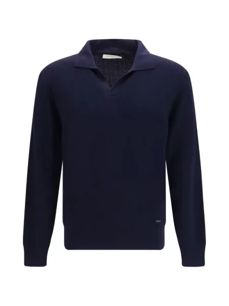 Pulover Brooksfield cu decolteu în V albastru