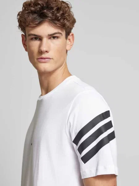 T-shirt o kroju regular fit z czystej bawełny Adidas biała