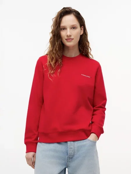 Palton Tommy Jeans roșu