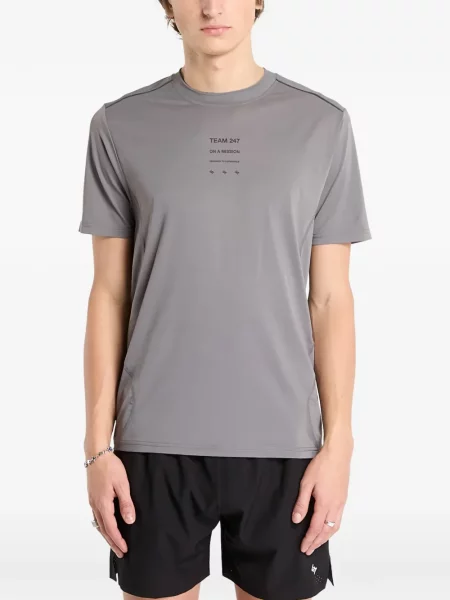 Tricou Represent cu decolteu rotund gri