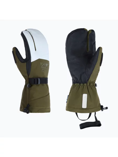 Скиорски ръкавици Viking Norvik Pro Lobster Freeride olive/white бяло