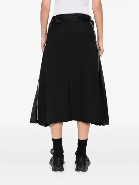 Fusta plisata Sacai plisată negru