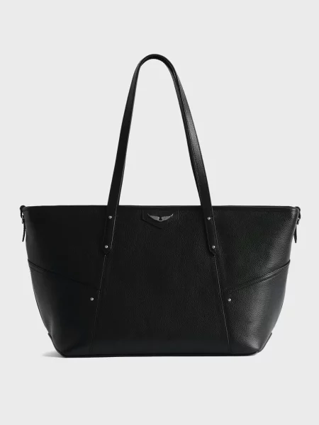 Шкіряна сумка Zadig&voltaire чорна