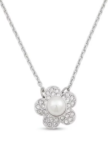 Swarovski Nyaklánc Flower Ezüst fehér