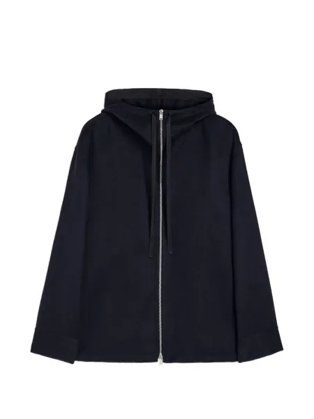 Ușor geacă Jil Sander din cașmir albastru