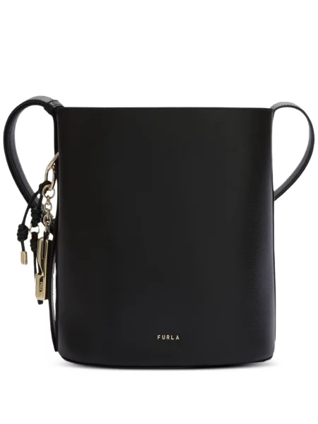 Geantă bucket Furla din piele negru