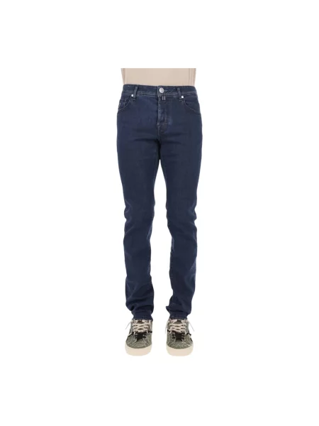 Jeansy straight leg Jacob Cohen niebieskie