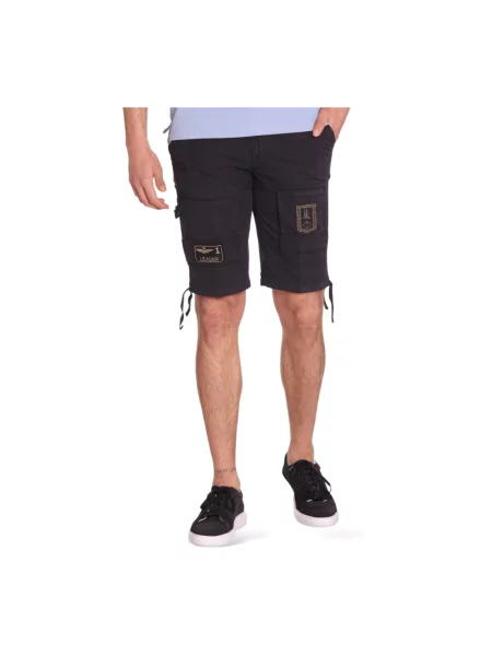 Szorty Aeronautica Militare casual niebieskie