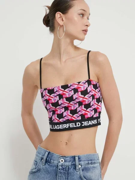 Tricou Karl Lagerfeld Jeans roz