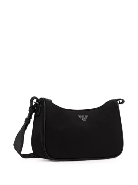 Taška Emporio Armani s autogramem černá