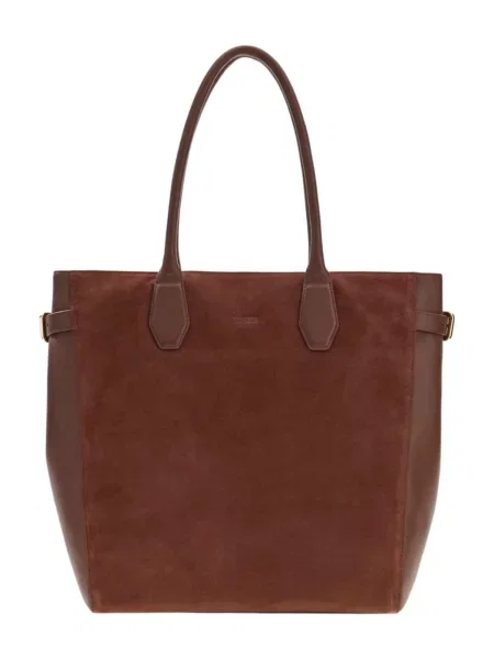 Guess Geantă shopper ANITHA | piele întoarsă maro