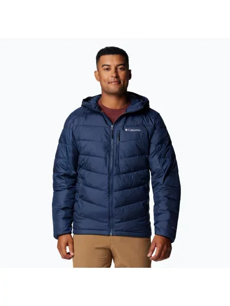 Kurtka puchowa Columbia Labyrinth Loop II Hooded collegiate navy granatowa