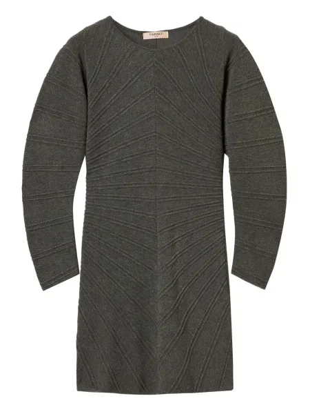 Rochie Twinset tricotate de costum gri