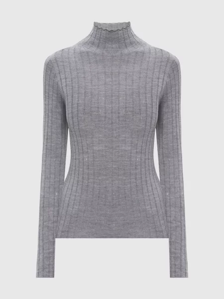 Гольф з вовною з люрексом Peserico сірий