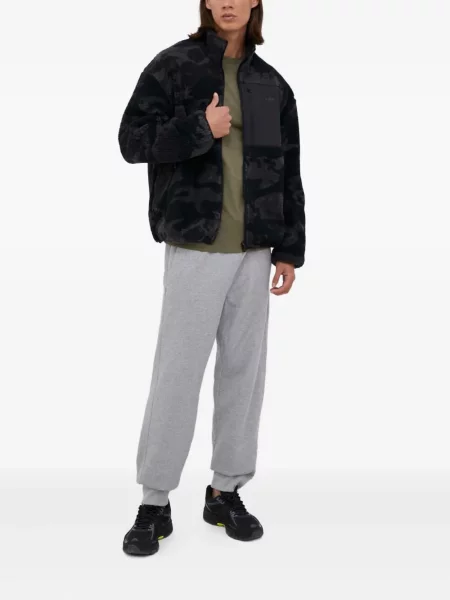 Geacă Adidas cu glugă din fleece cu model camuflaj alb
