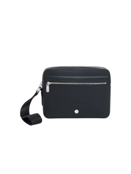 LACOSTE Geantă de umăr Lacoste Pochette Homme Langon en Petit Piqué Noir' negru
