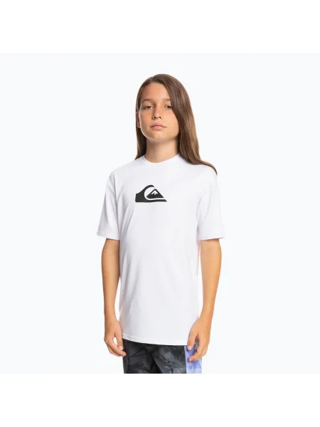 Детска тениска за плуване Solid Streak Quiksilver бяла
