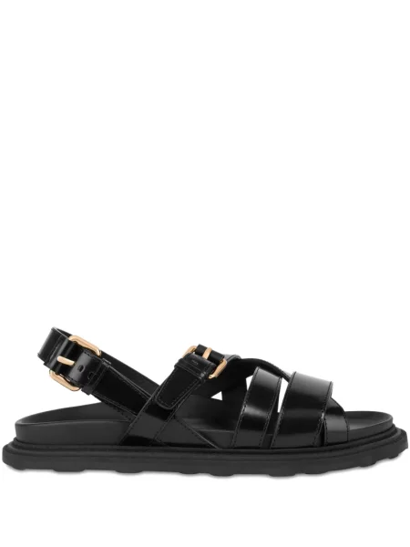 Sandale Moschino din piele cu cataramă negru