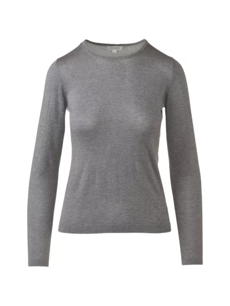 Пуловер Kinross Cashmere сиво