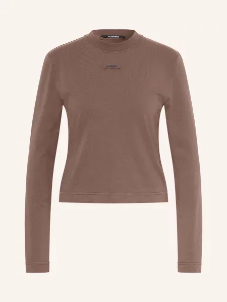 Jacquemus Koszulka Z Długim Rękawem Le Tshirt Gros Grain braun brązowa