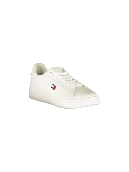 Teniși Tommy Jeans cu toc jos alb