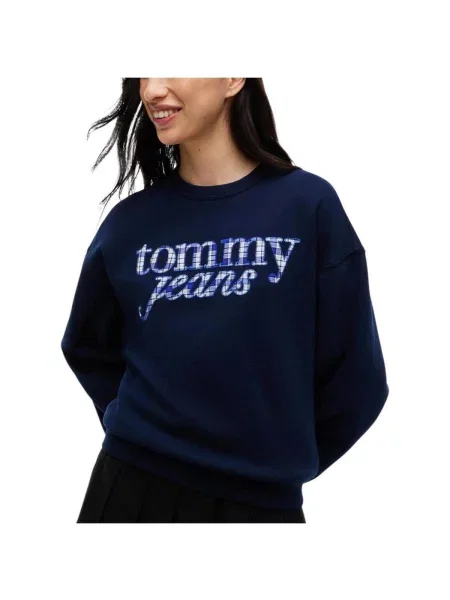 Geacă de blugi Tommy Hilfiger în carouri albastru