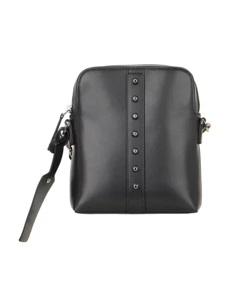 Torba crossbody John Richmond skórzana z ćwiekami czarna