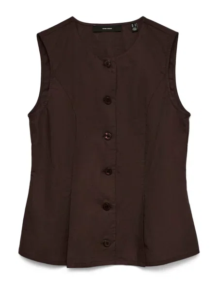 VERO MODA Vestă VMSelma ciocolatiu