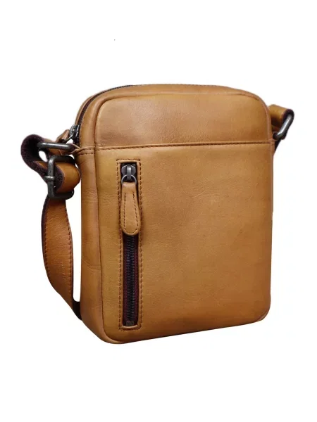 Кожаная сумка через плечо Royalbag коричневая