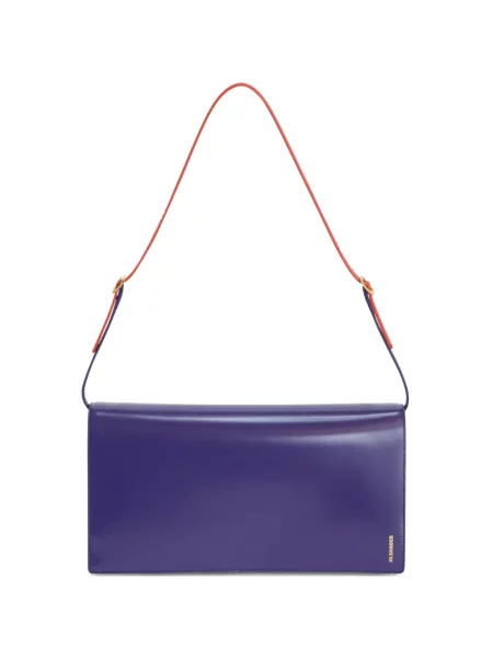 Geanta de piele Jil Sander din piele violet